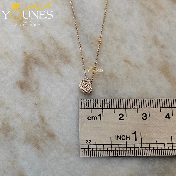 گردنبند طلا قلب نگینی